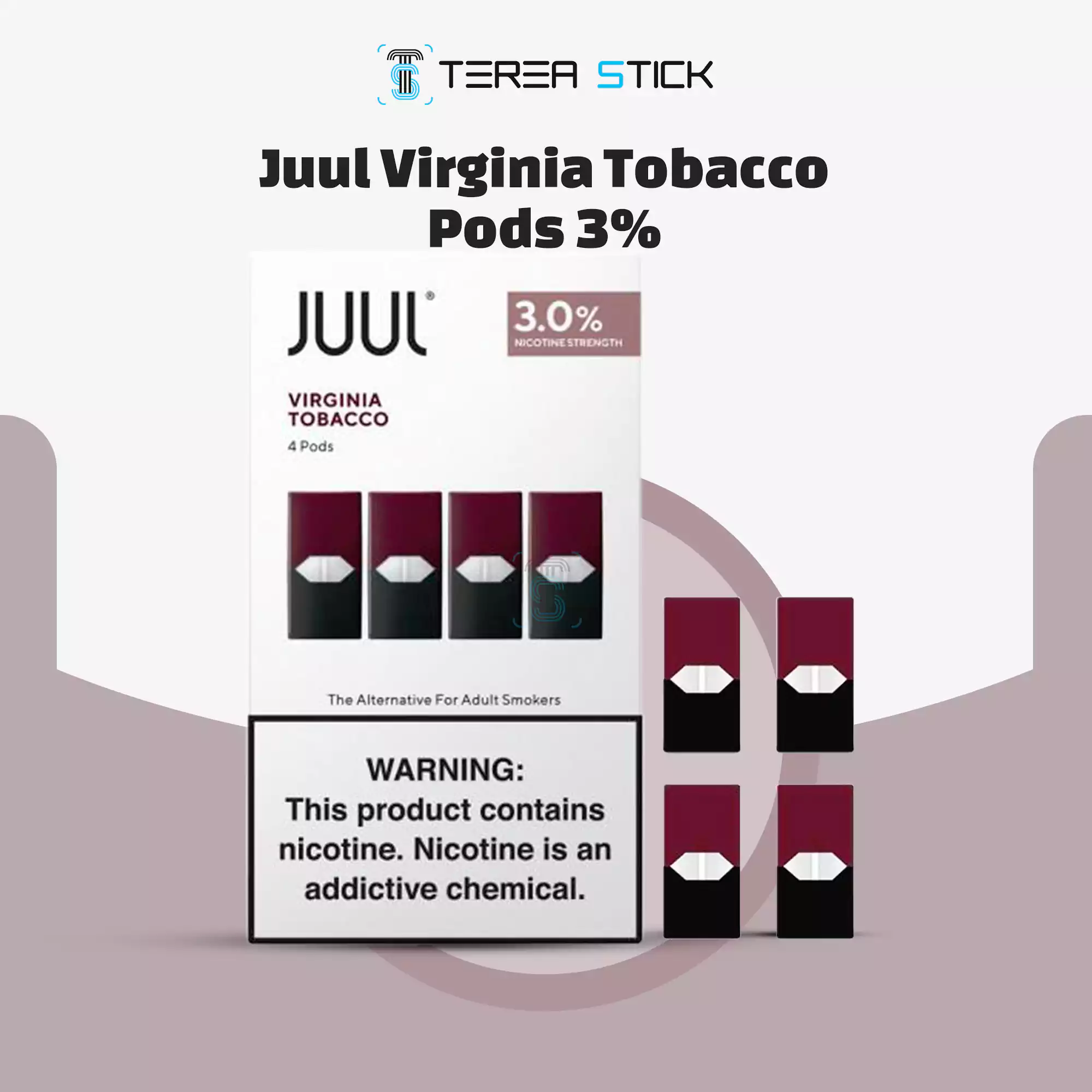 JUUL Pods Virginia Tobacco 3% 4Pc/Pack