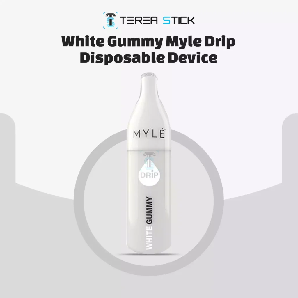 White Gummy Myle Drip Disposable Device